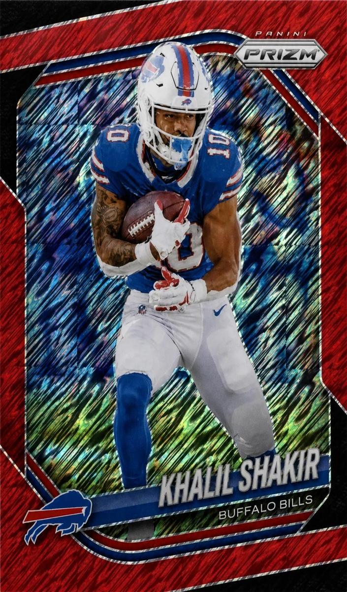 2025 Panini Prizm Football Red Shimmer Khalil Shakir #116