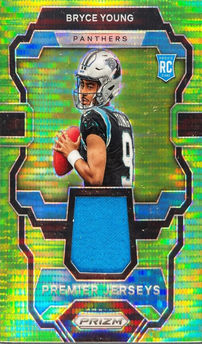 2023 Panini Prizm Football Neon Green Pulsar Bryce Young #PJ-BY