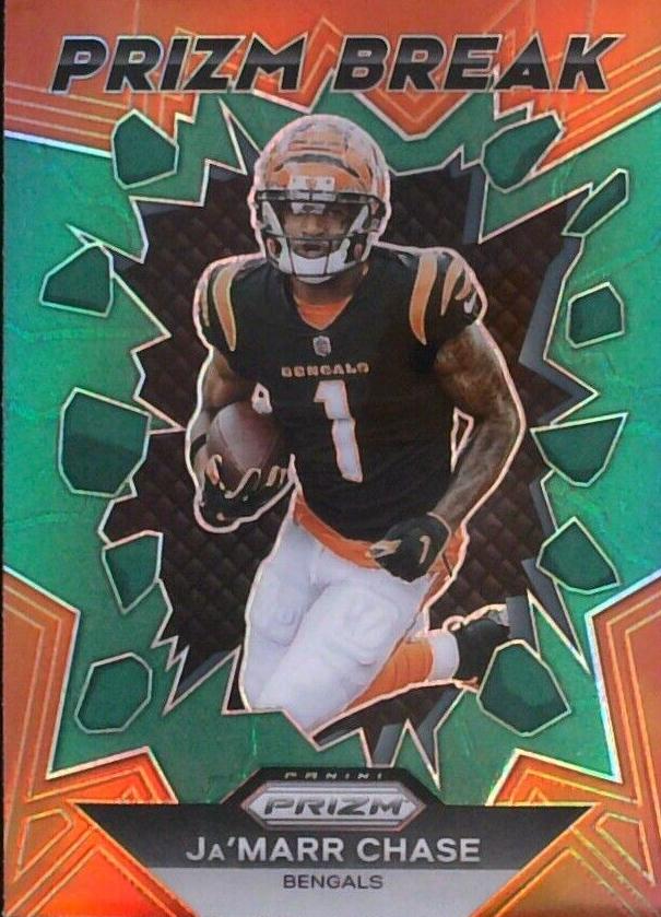 2023 Panini Prizm Football Green Ja'Marr Chase #PB-10 PSA 10