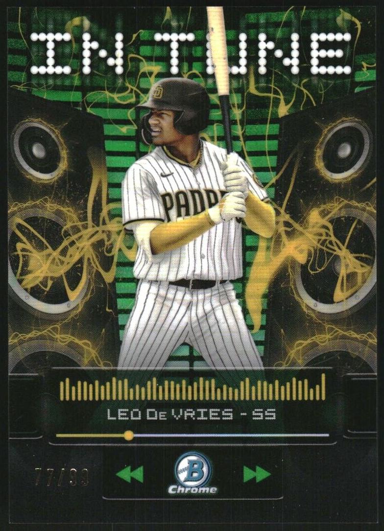 2024 Bowman Chrome Prospects Baseball Green Leo De Vries #BCP-179 PSA 9