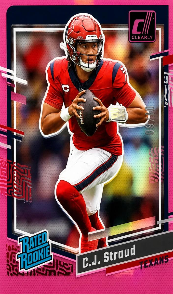 2023 Panini Clearly Donruss Football Pink C.J. Stroud #93 PSA 9