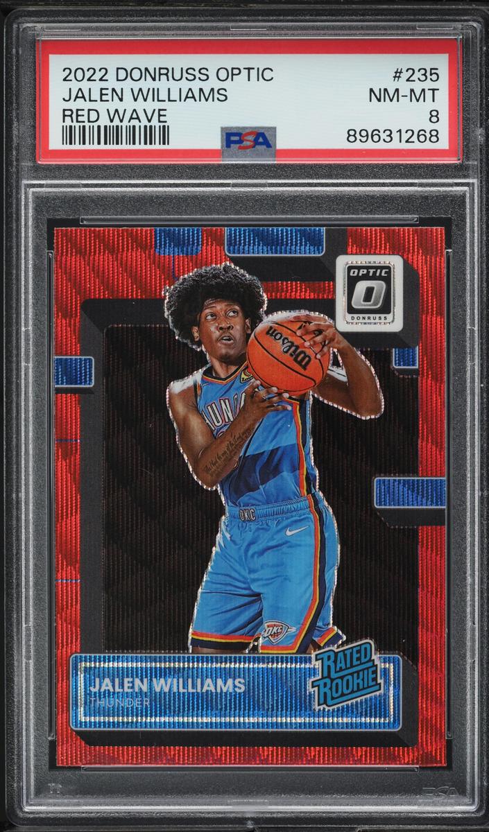 2022 Donruss Optic Basketball Red Wave Jalen Williams #235 SGC 9