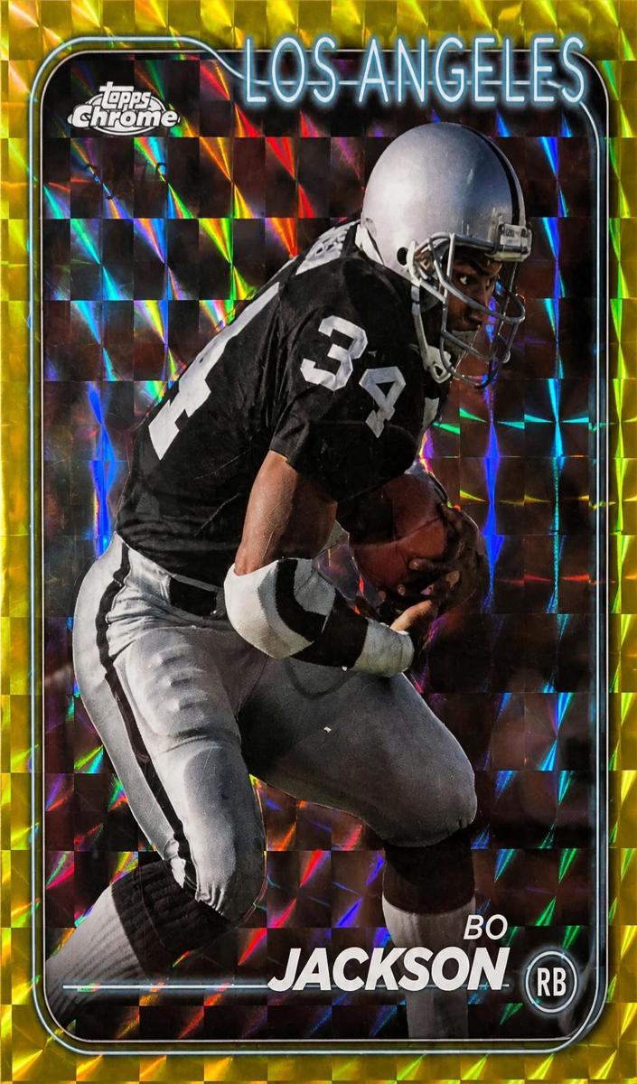2024 Topps Chrome Football Yellow Geometric Refractor Bo Jackson #150