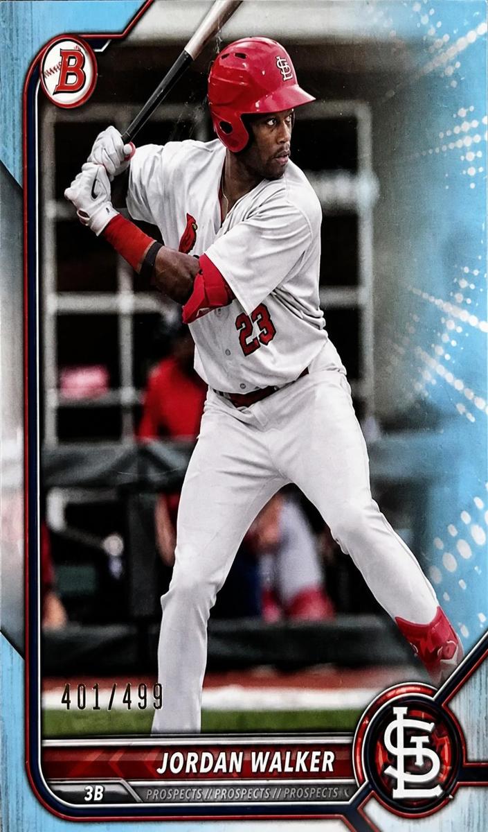 2022 Bowman Prospects Baseball Sky Blue Jordan Walker #BP-20 PSA 9