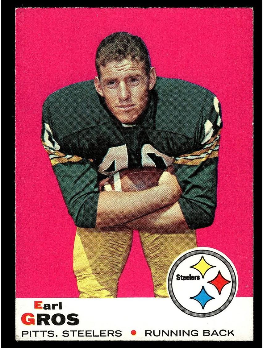 1969 Topps Football Earl Gros #86 PSA 8