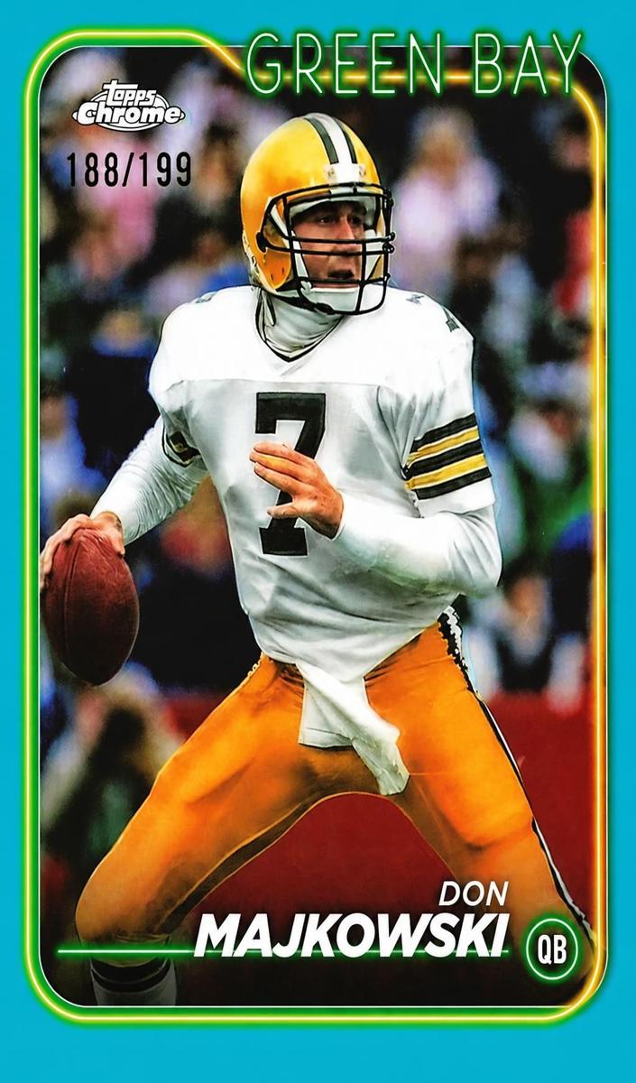 2024 Topps Chrome Football Aqua Refractor Don Majkowski #77