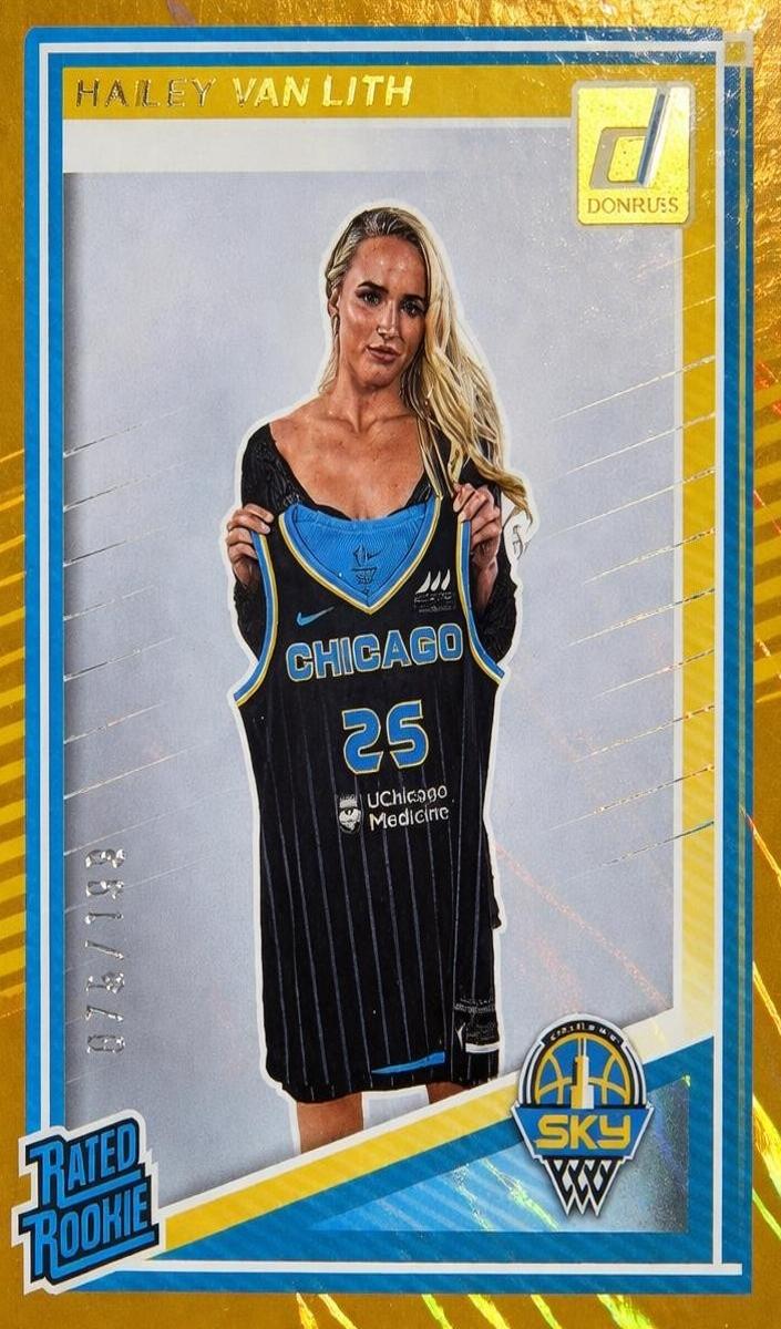 2025 Panini Donruss WNBA Basketball Orange Laser Hailey Van Lith #88 PSA 10