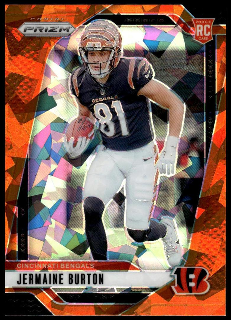 2024 Panini Prizm Football Orange Ice Jermaine Burton #350 PSA 9