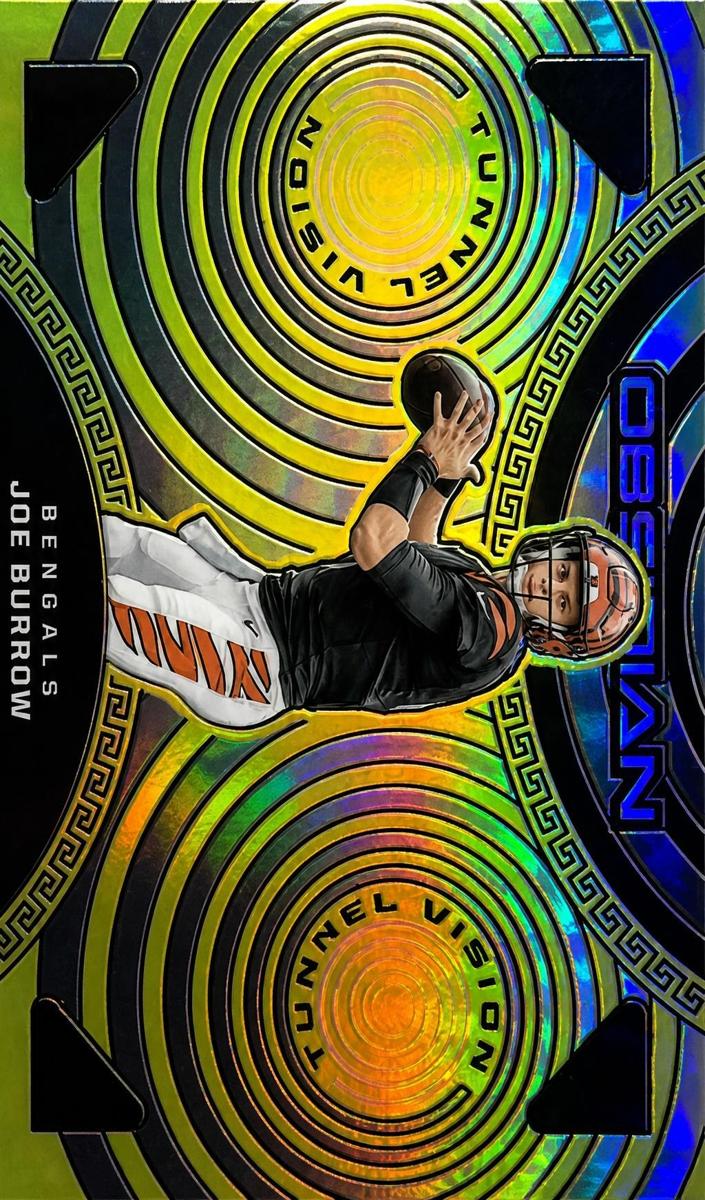 2023 Panini Obsidian Football Asia Electric Etch Gold Flood Joe Burrow #13