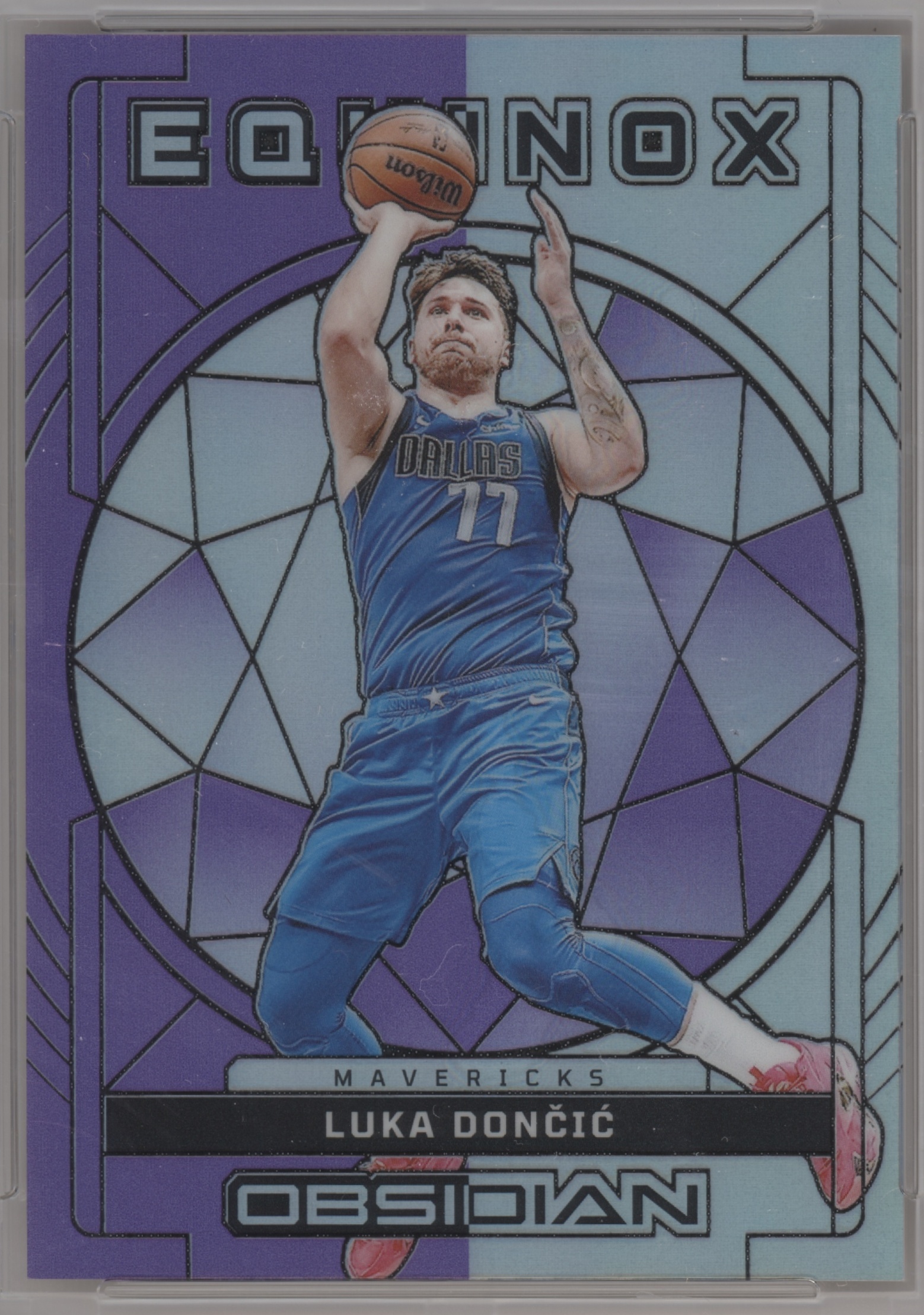 2023 Panini Obsidian Basketball Electric Etch Purple Flood Luka Doncic #32