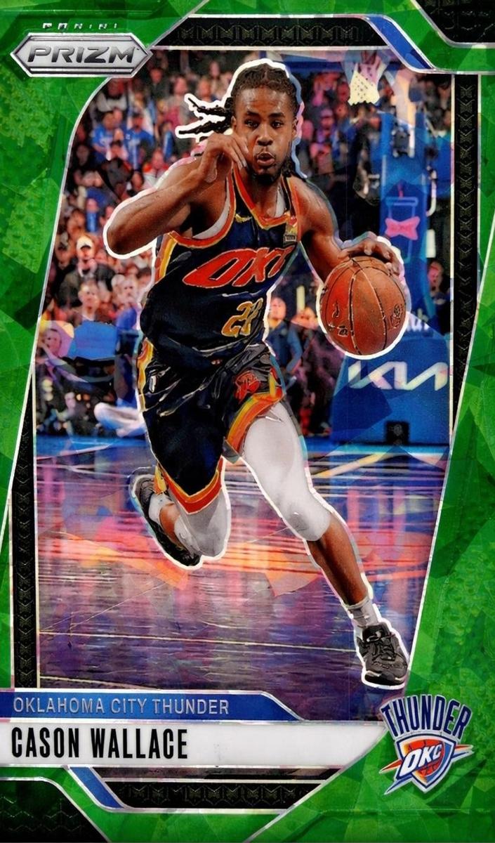 2024 Panini Prizm Basketball Green Ice Cason Wallace #212
