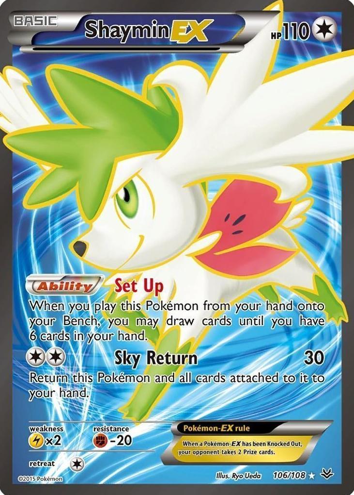 2015 Pokemon XY Roaring Skies Shaymin #106 PSA 8