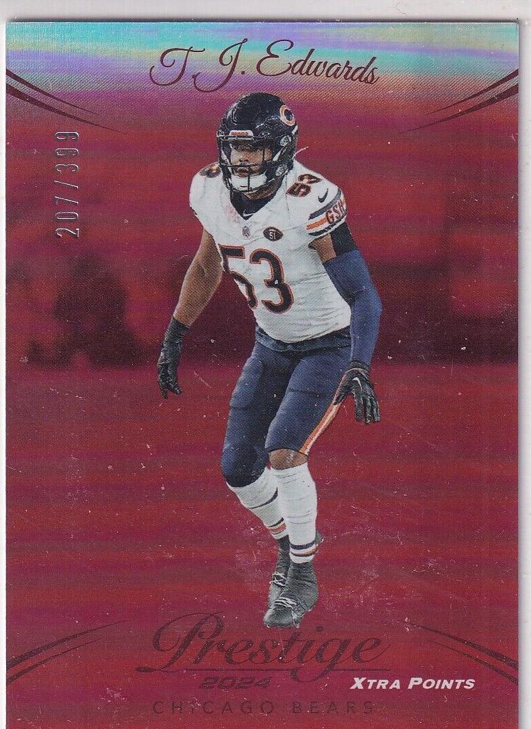 2024 Panini Prestige Football Red Premium Xtra Points T.J. Edwards #53
