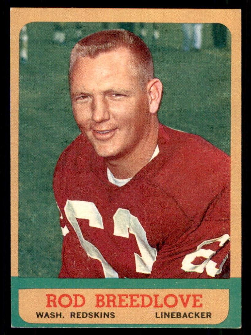 1963 Topps Football Rod Breedlove #166 PSA 7.5