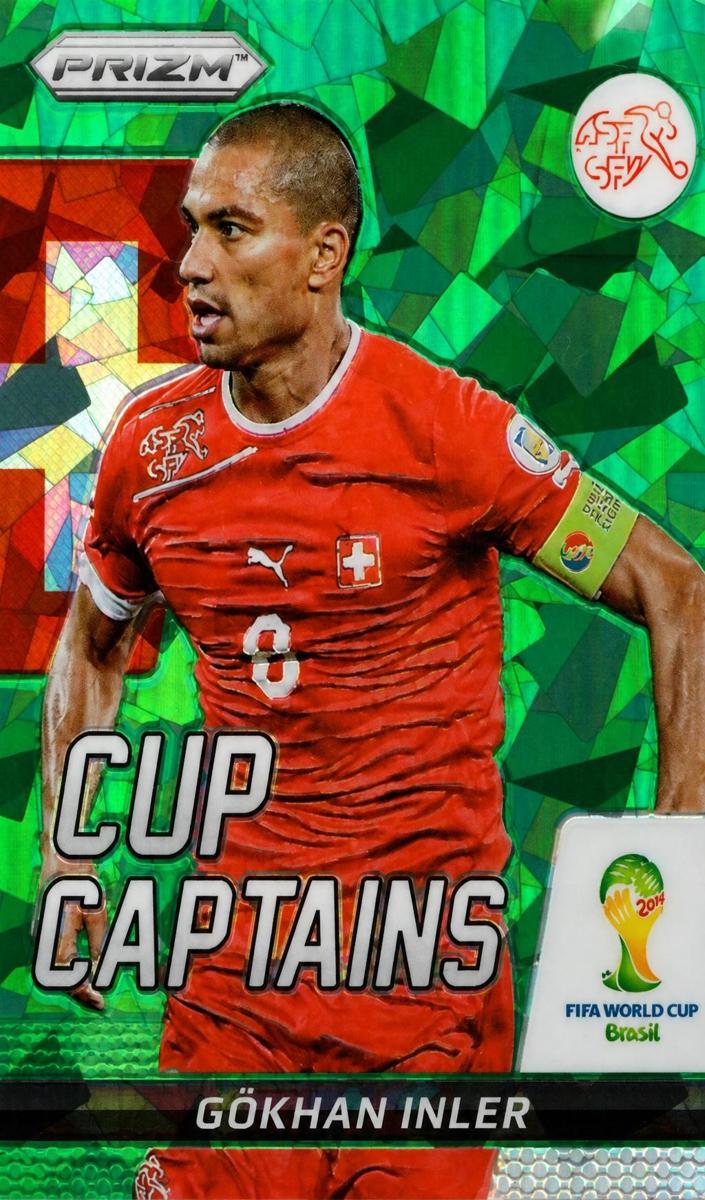 2014 Panini Prizm World Cup Soccer Green Crystal Gokhan Inler #12