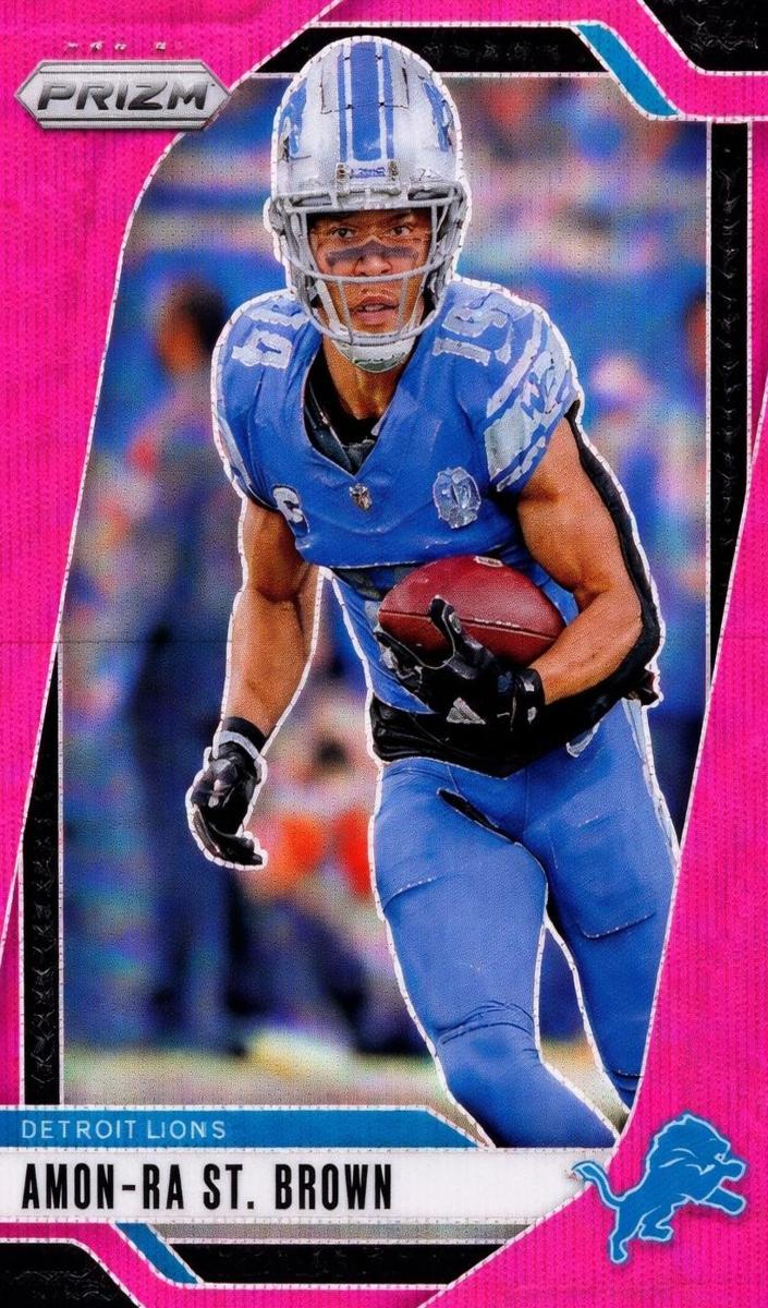 2024 Panini Prizm Football Pink Wave Amon-Ra St. Brown #95