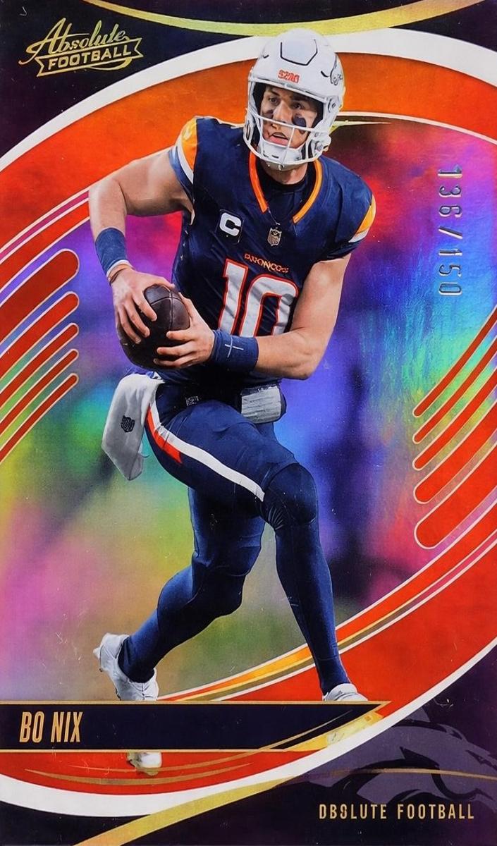 2025 Panini Absolute Football Spectrum Orange Bo Nix #65