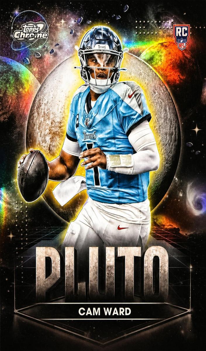 2025 Topps Cosmic Chrome Football Pluto Cam Ward #PPP-CW