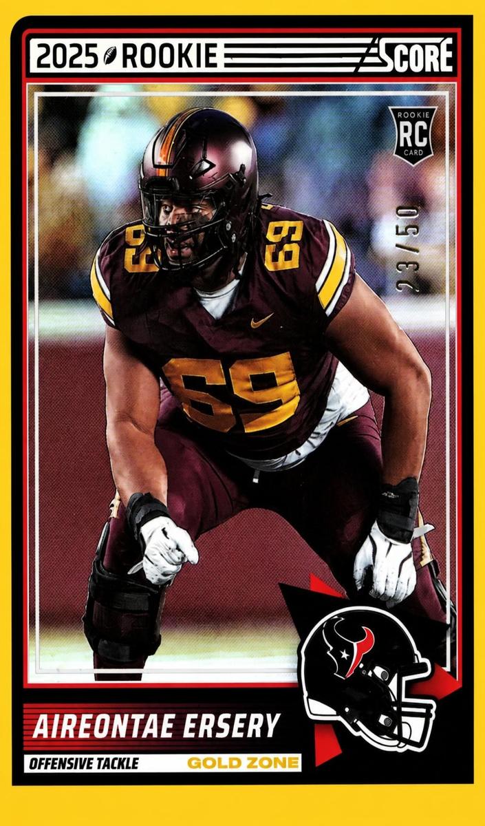 2025 Panini Score Football Gold Zone Aireontae Ersery #77