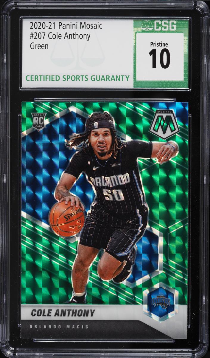 2020 Panini Mosaic Basketball Green Mosaic Cole Anthony #207