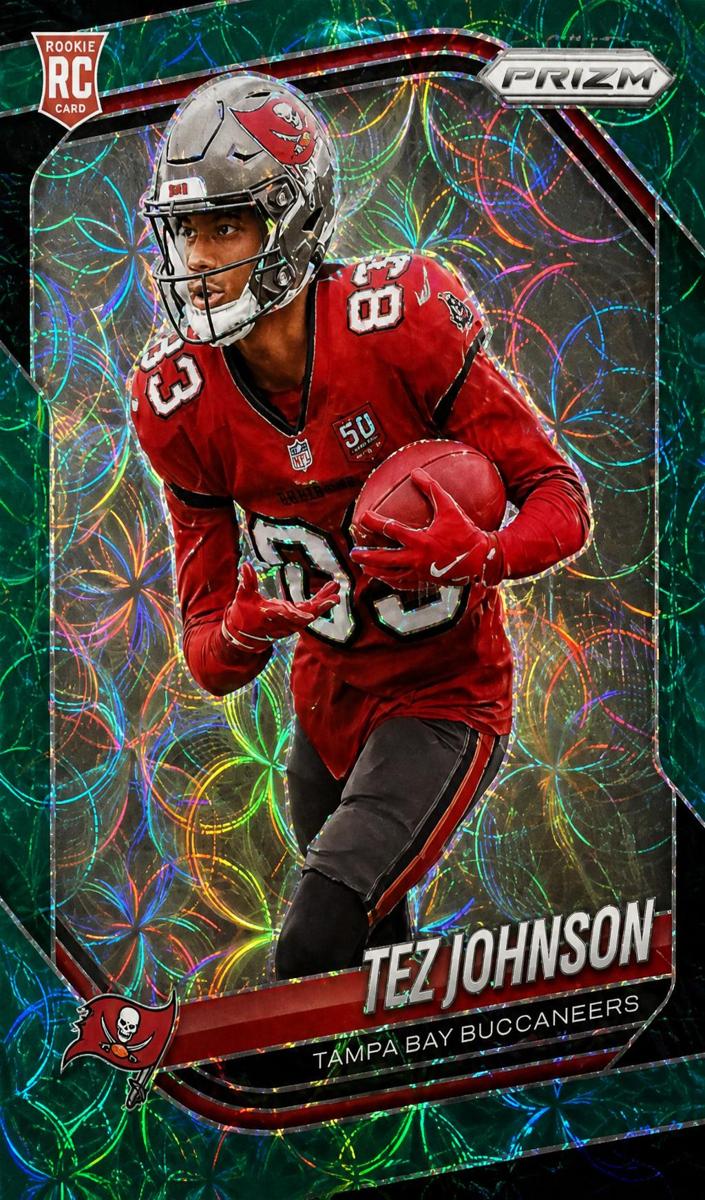 2025 Panini Prizm Football Green Scope Tez Johnson #381