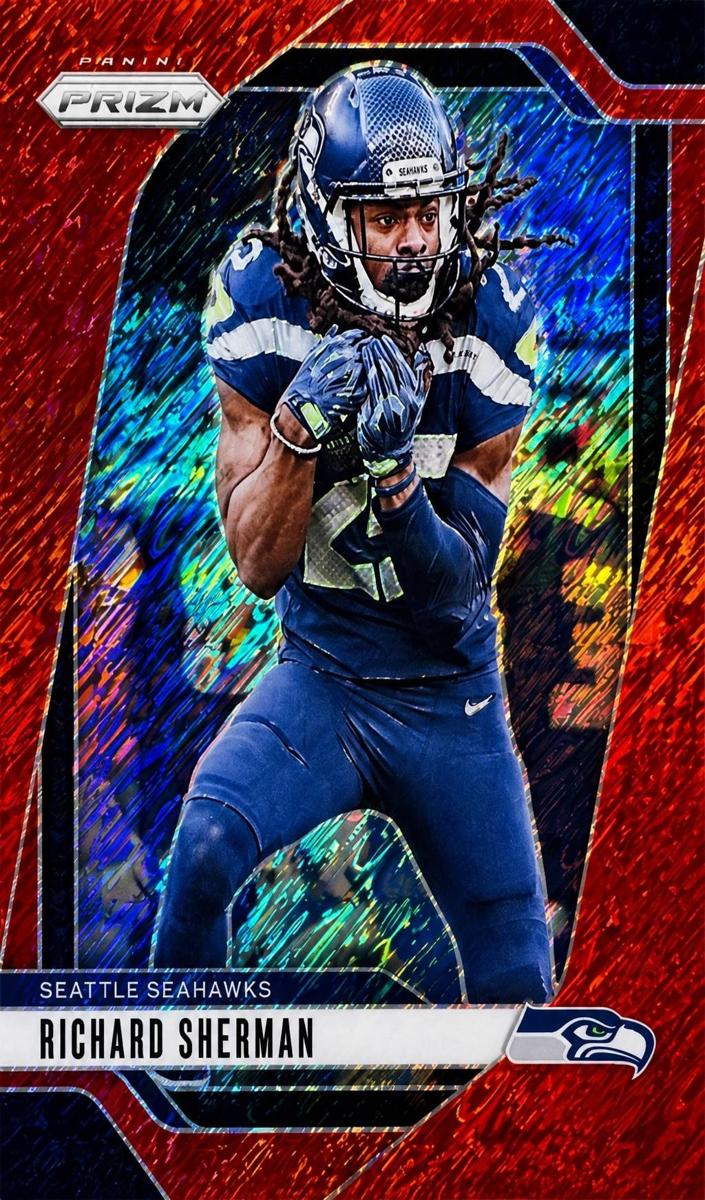 2024 Panini Prizm Football Red Shimmer Richard Sherman #265