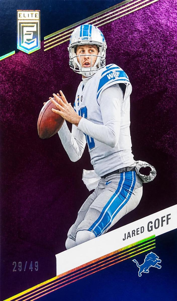 2023 Donruss Elite Football Purple Jared Goff #48