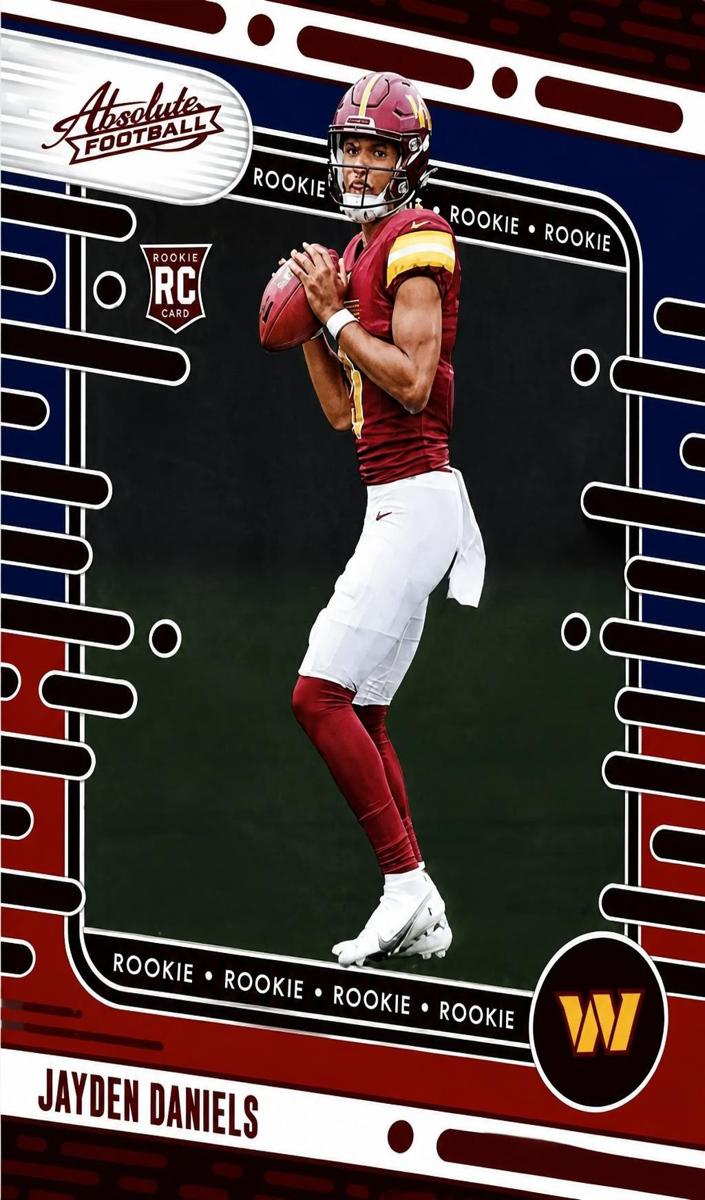2024 Panini Absolute Football Red and Blue Jayden Daniels #102