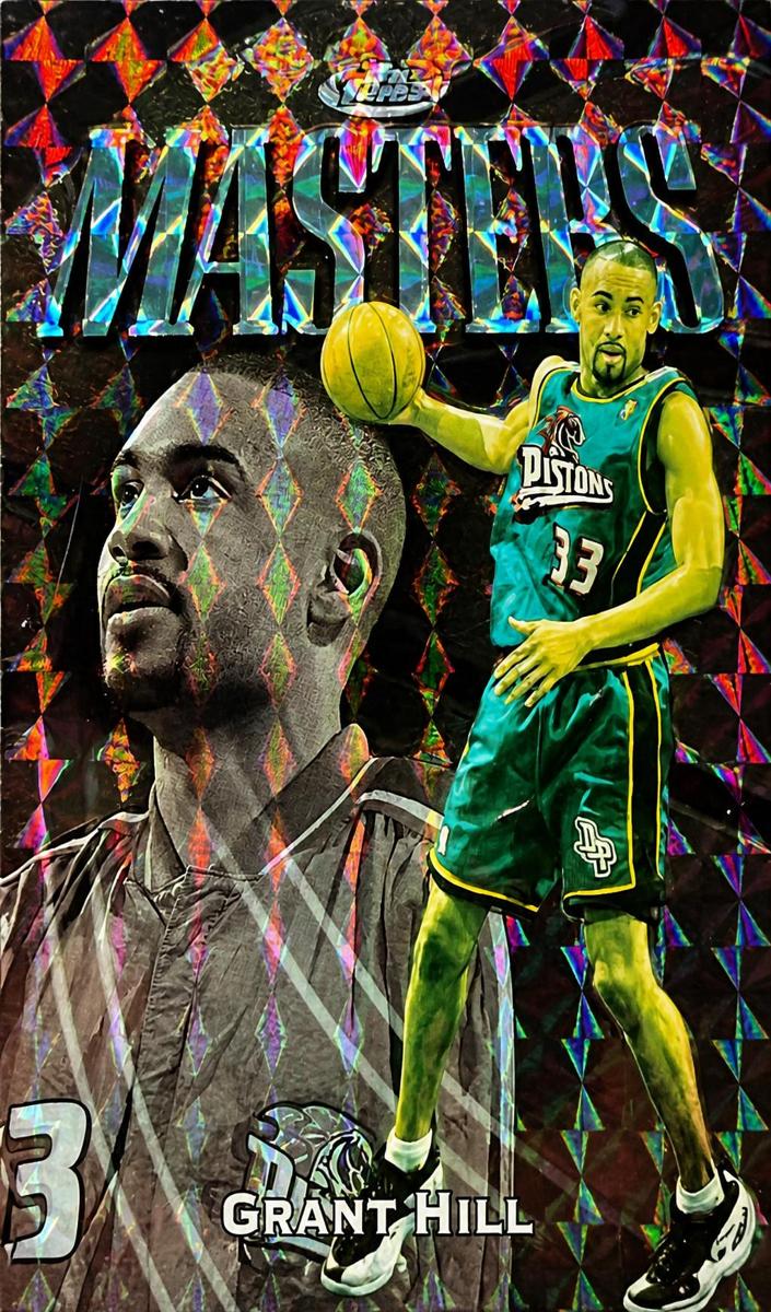 1997 Topps Finest Basketball Refractor Grant Hill #149 PSA 9