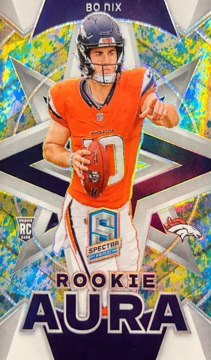 2024 Panini Spectra Football Neon Splatter Bo Nix #RA-BNX