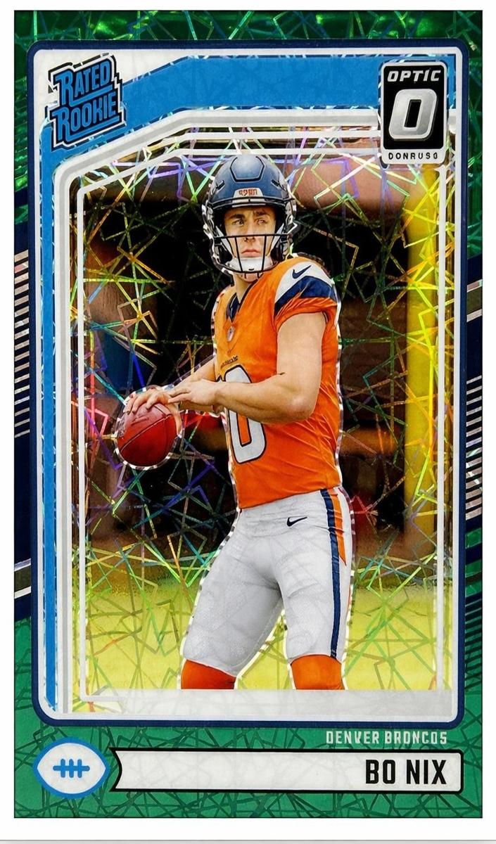 2024 Panini Donruss Football Green Velocity Bo Nix #369