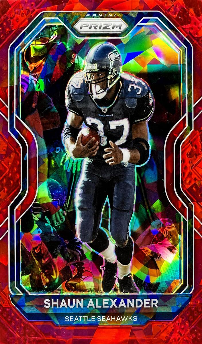 2020 Panini Prizm Football Red Ice Prizm Shaun Alexander #300
