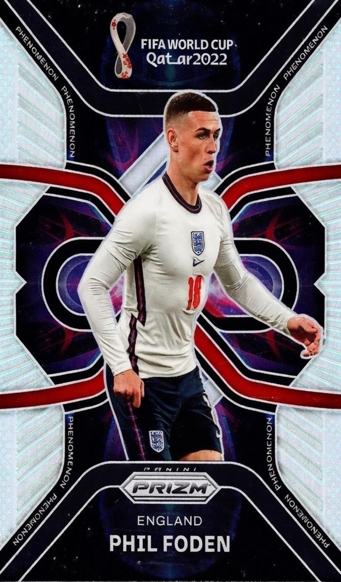 2022 Panini Prizm FIFA World Cup Qatar Soccer Silver Phil Foden #32