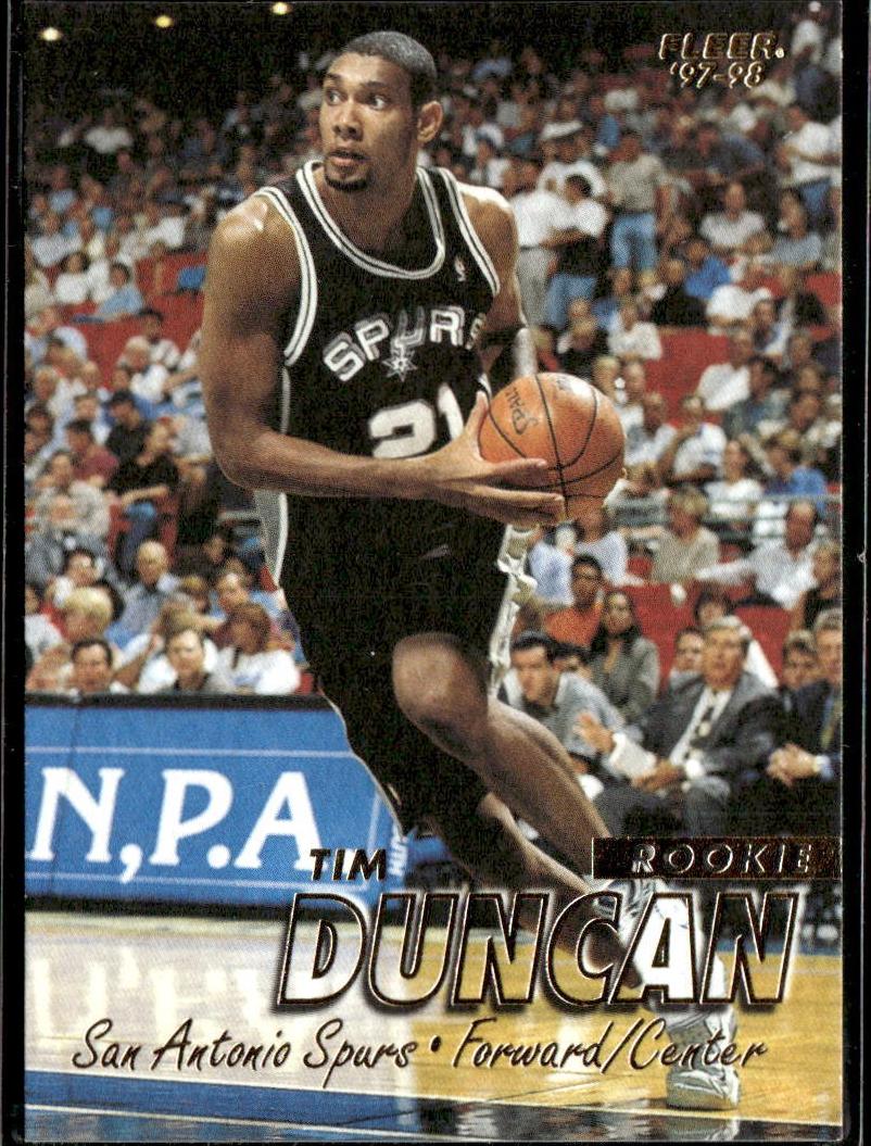 1997 Fleer Basketball Tim Duncan #201 RAW Ungraded