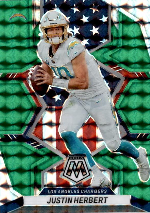 2022 Panini Mosaic Football Justin Herbert #254 SGC 9