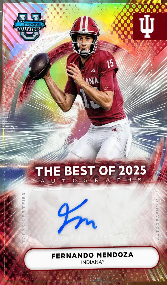 2025 Bowman Chrome University Football Fernando Mendoza #BCA-FME PSA 9