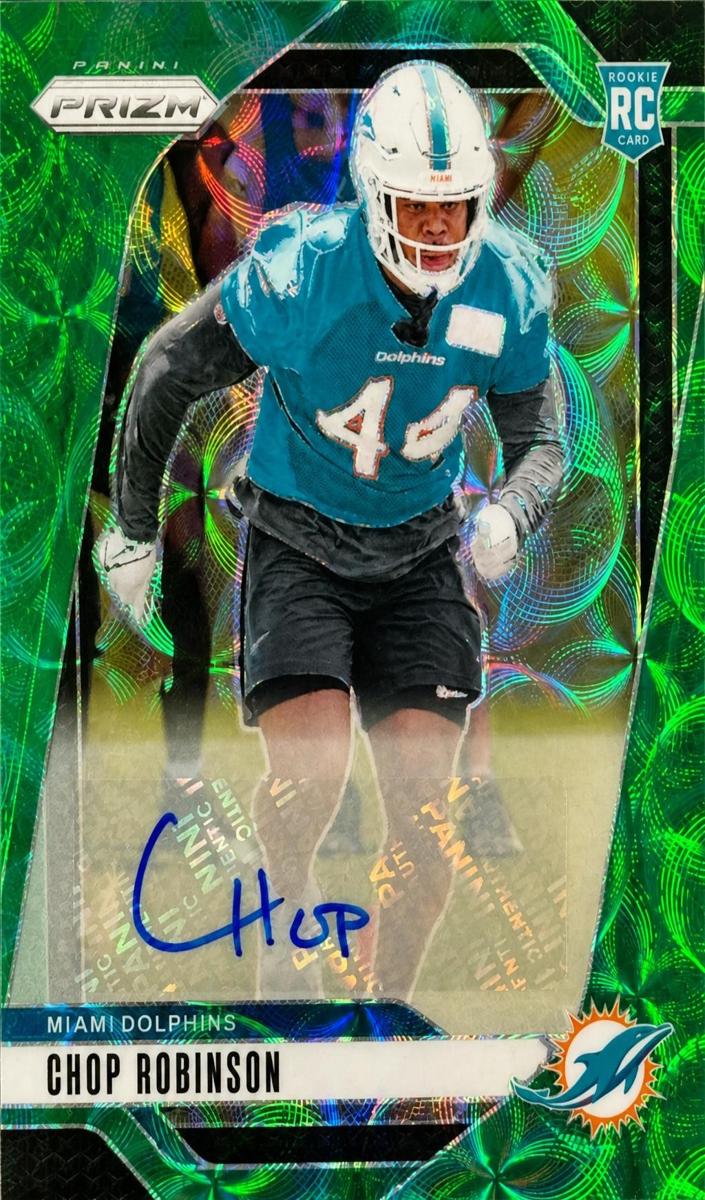 2024 Panini Prizm Football Green Scope Chop Robinson #319
