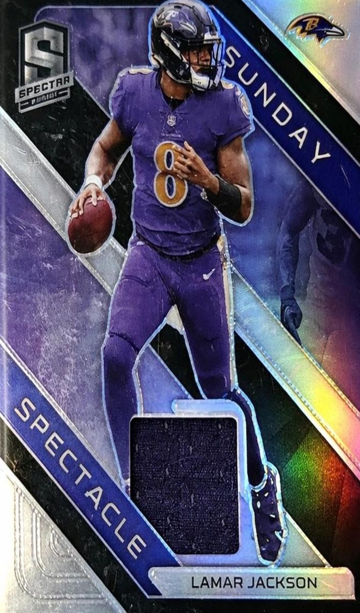 2023 Panini Spectra Football Gold Lamar Jackson #SS-LJA PSA 8