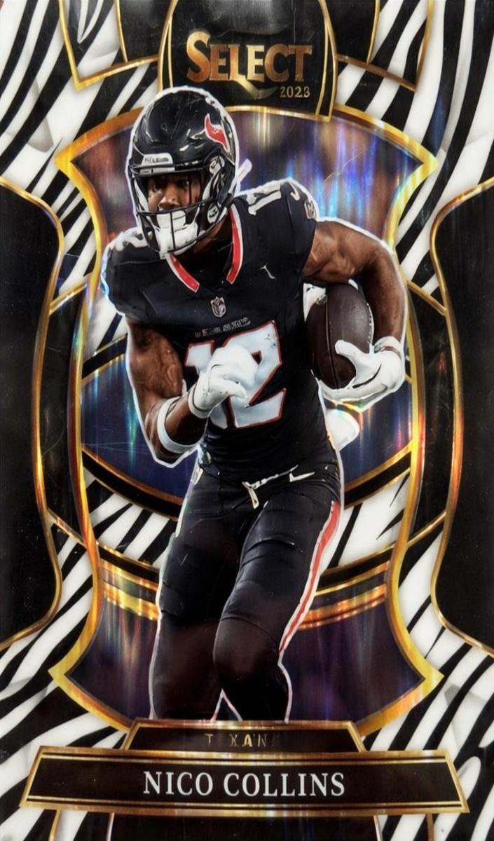 2024 Panini Select Football Zebra Nico Collins #86 PSA 10