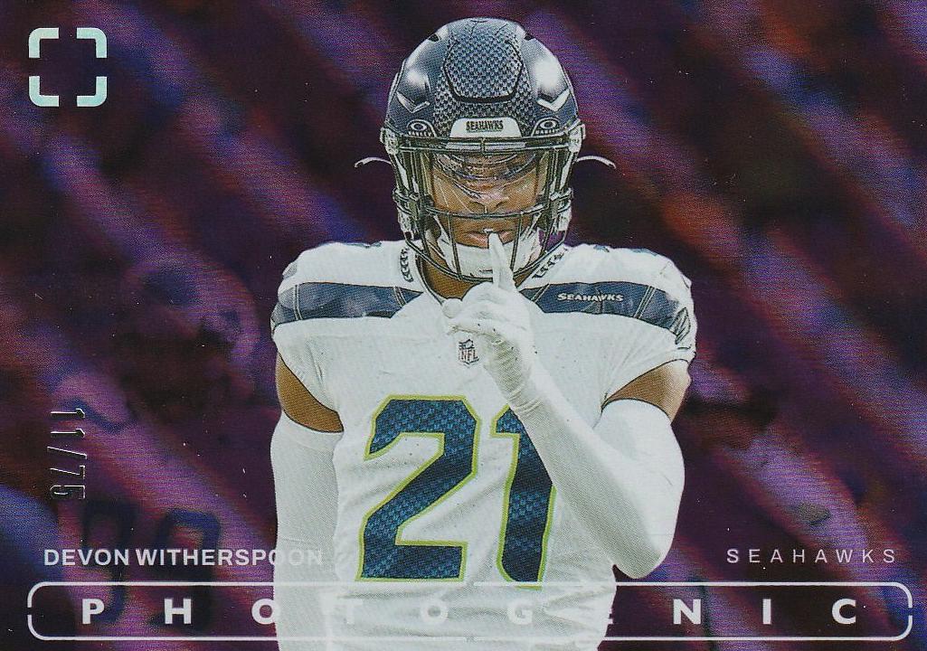 2024 Panini PhotoGenic Football Purple Devon Witherspoon #23