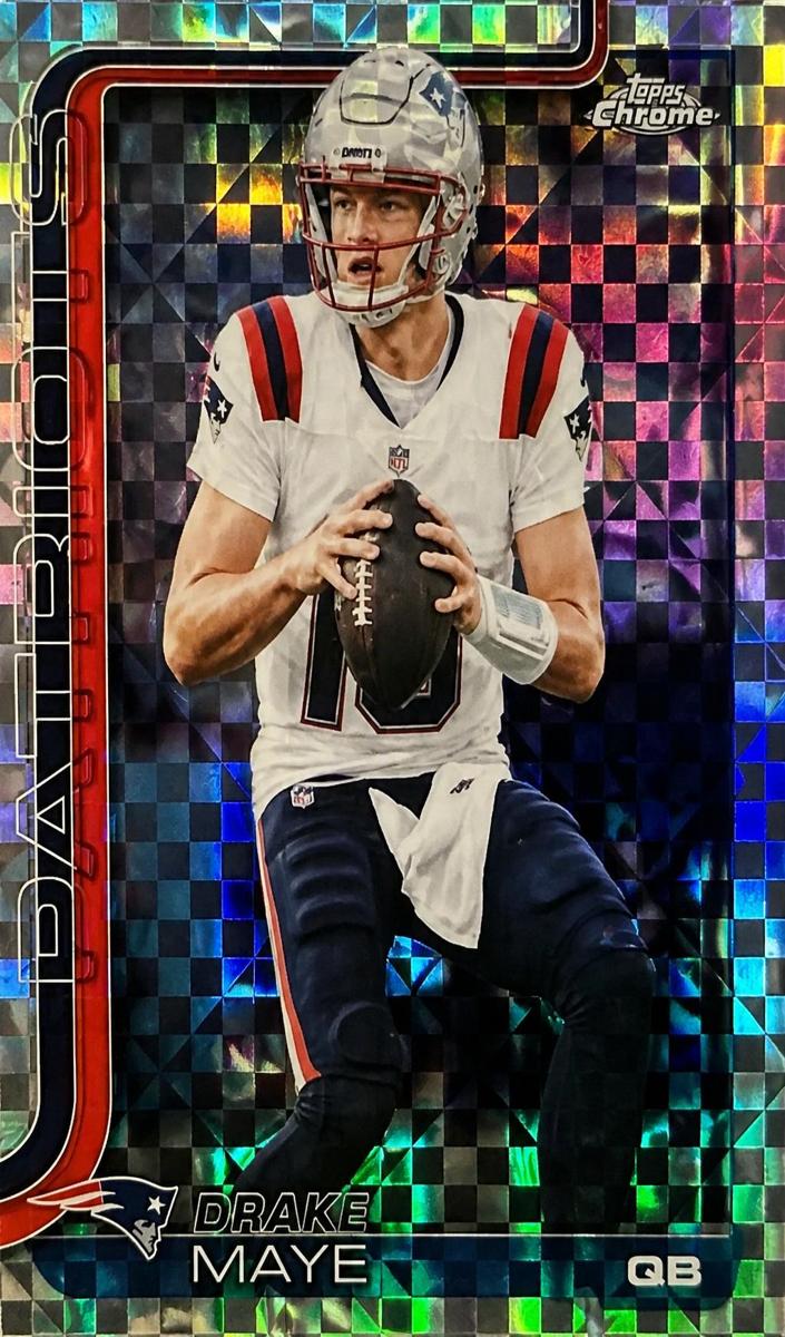 2025 Topps Chrome Football X-Fractor Drake Maye #1975-23