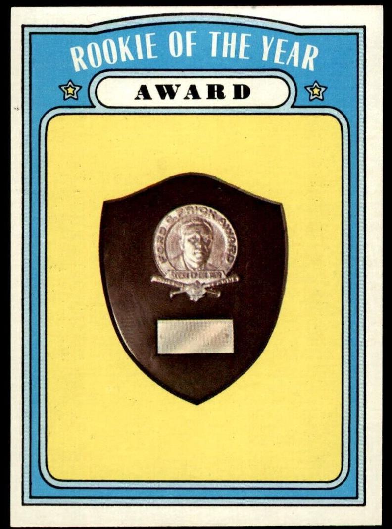 1972 Topps Baseball Rookie Of The Year Award #625 PSA 8