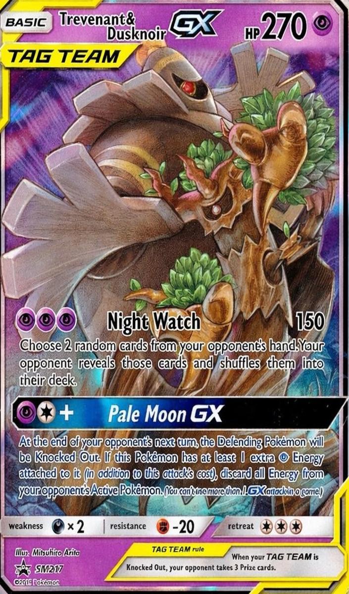 2019 Pokemon Sun & Moon Black Star Promo Trevenant & Dusknoir GX #SM217 PSA 9