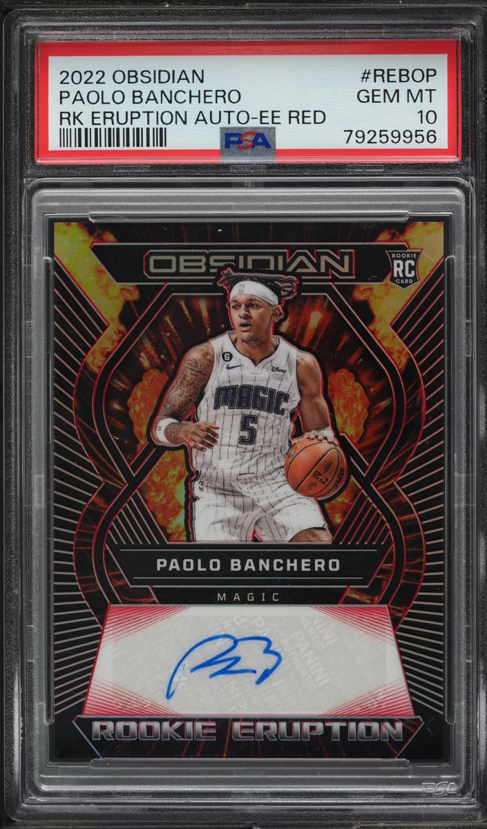 2022 Panini Obsidian Basketball Electric Etch Red Paolo Banchero #RE-BOP PSA 10
