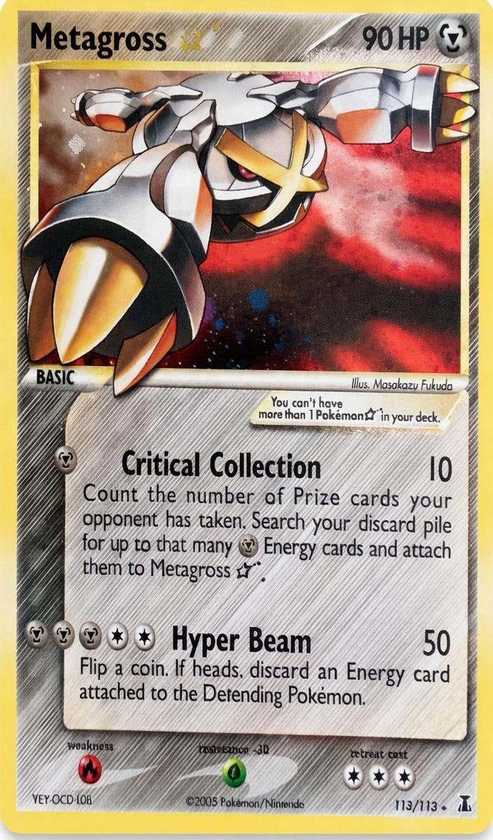 2005 Pokemon EX Delta Species Gold Star Metagross #113