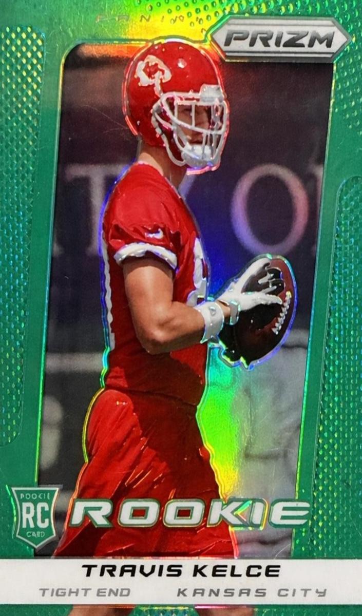 2013 Panini Prizm Football Green Travis Kelce #292 PSA 9