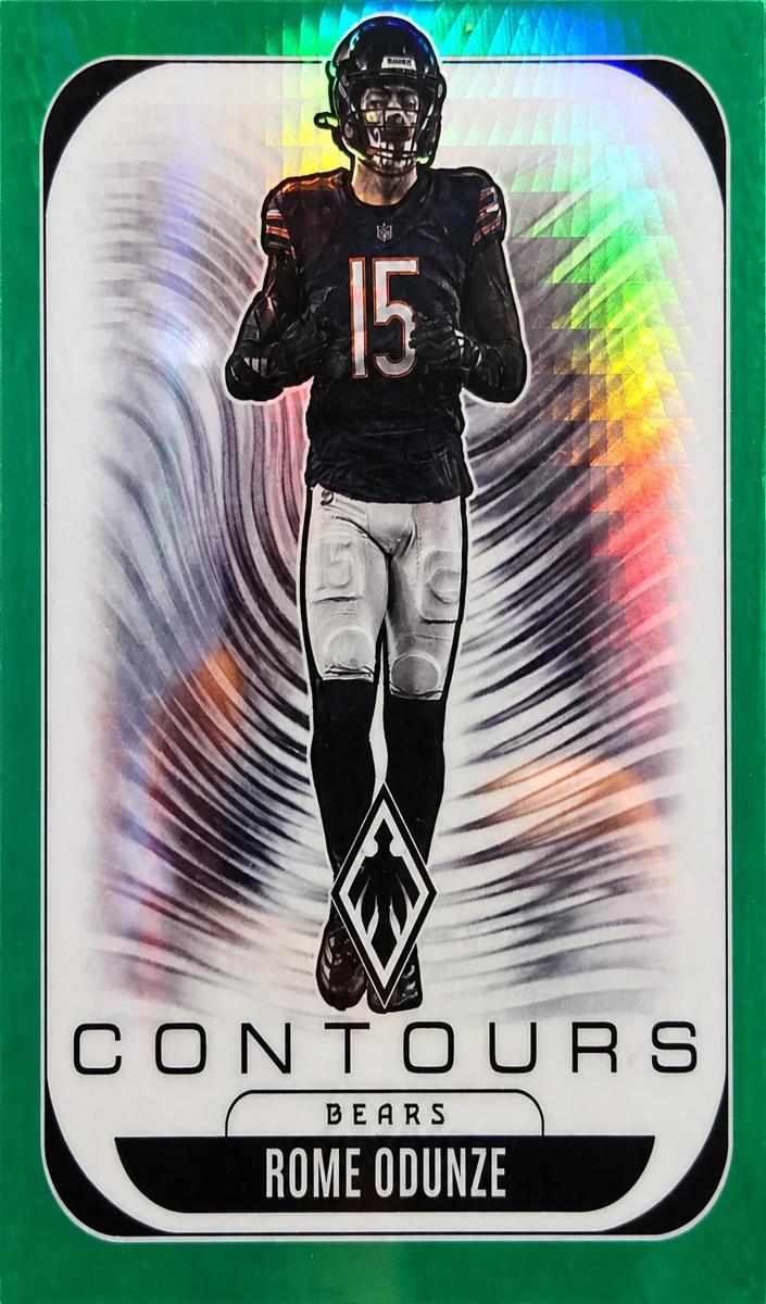 2025 Panini Phoenix Football Green Hyper Rome Odunze #6