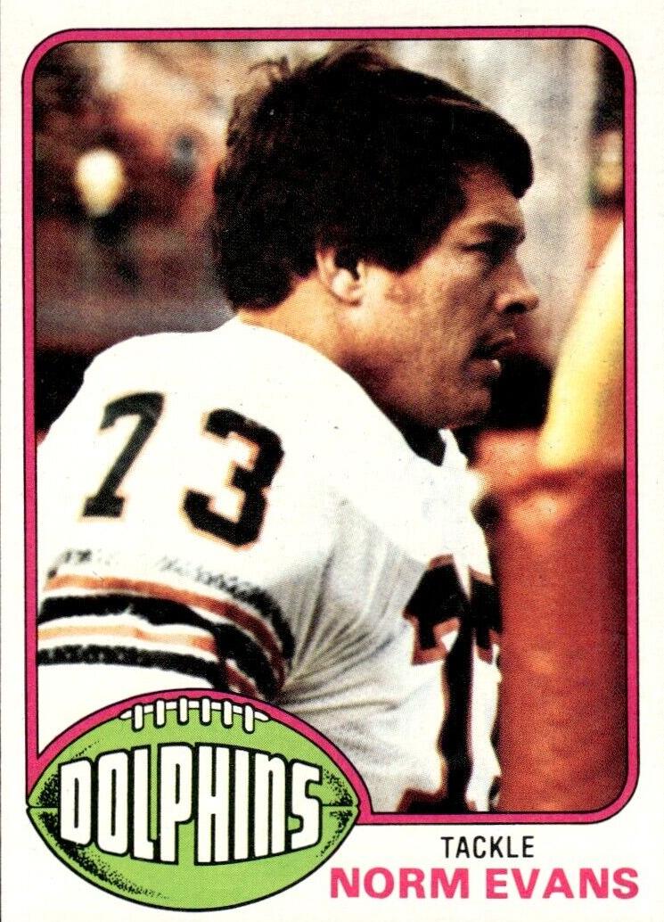 1976 Topps Football Norm Evans #492