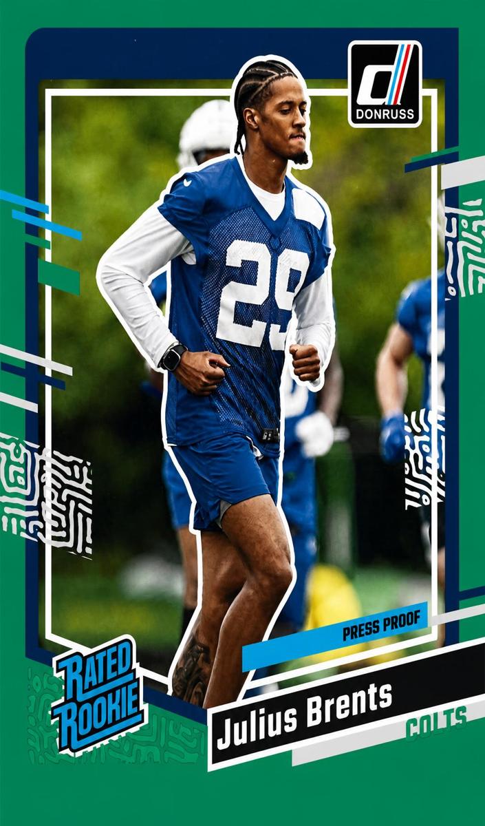 2023 Panini Donruss Football Press Proof Green Julius Brents #346