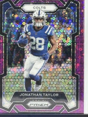 2023 Panini Prizm Football No Huddle Purple Jonathan Taylor #127 PSA 9